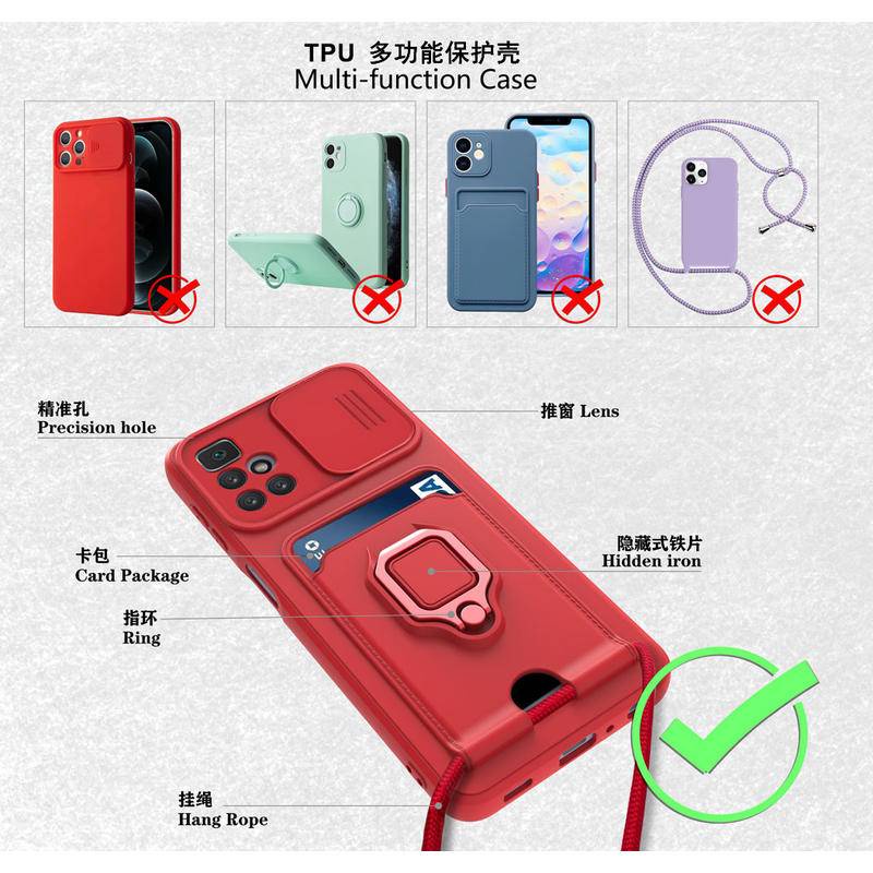 Case Pelindung Lensa Kamera Dengan Tas Kartu Untuk Vivo Y20s Y20T Y12s Y12a Y51 Y51a Y72 Y52s Y31s