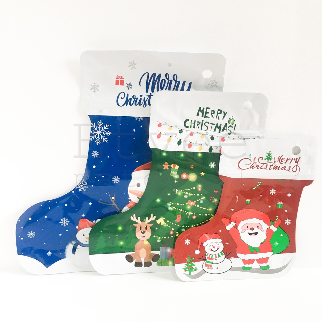 plastik ziplock kaos kaki natal christmas hampers