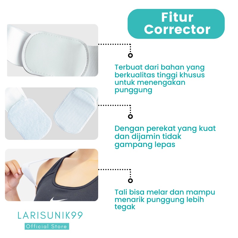 Alat Penegak Punggung Korset Terapi Postur Back Corrector Posture Corrector Protection Back Shoulder