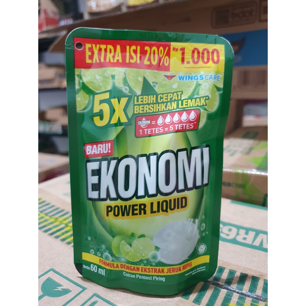 Ekonomi Power Liquid Cairan Pencuci Piring 60 ml