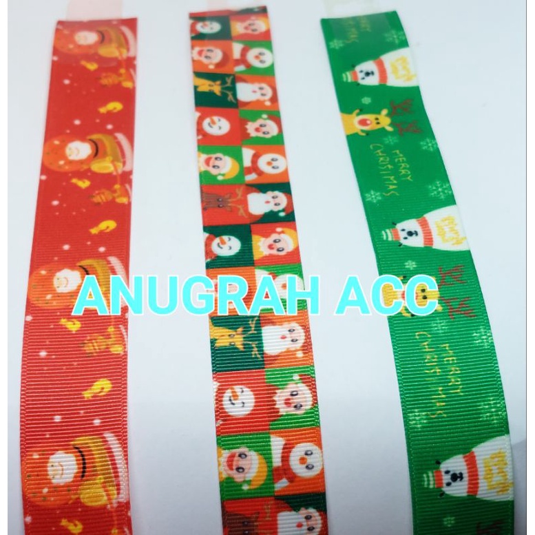 

pita grosgrain 1 inch edisi natal motif