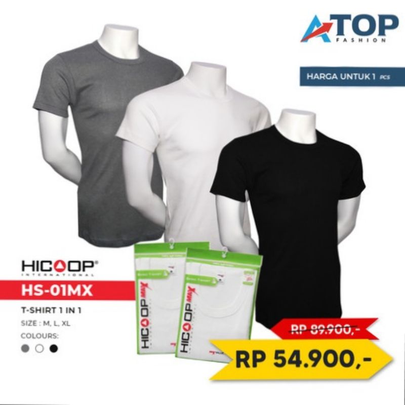 T-Shirt Kaos Polos HICOOP MAX HS-09 MX Ready COD
