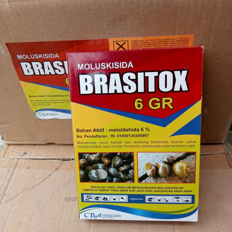 Moluskisida Brasitox 6 GR 250 gram Obat keong racun keong siput bekicot tanaman padi sawah seperti T
