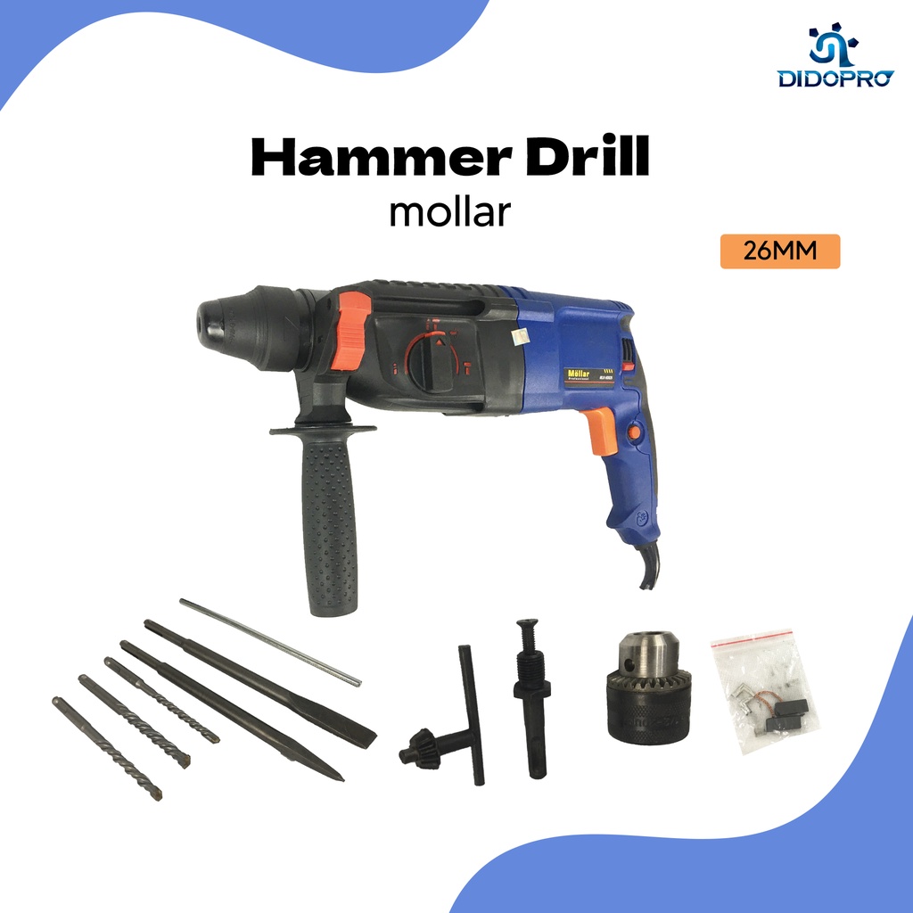 Mesin Bor Tembok Beton Mollar Bor Bobok Rotary Hammer Impact Drill