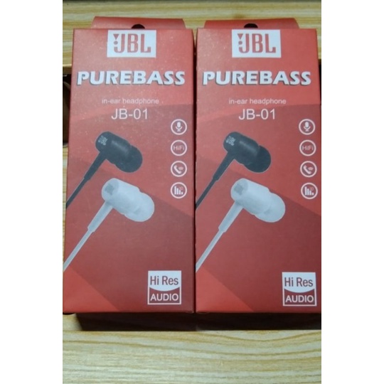 Hf Handsfree JBL JB-01 purebass Audio Earphone Jbl music
