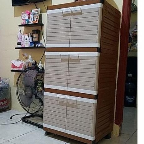 

lemari pakaian plastik Club mini 3 susun stock ready