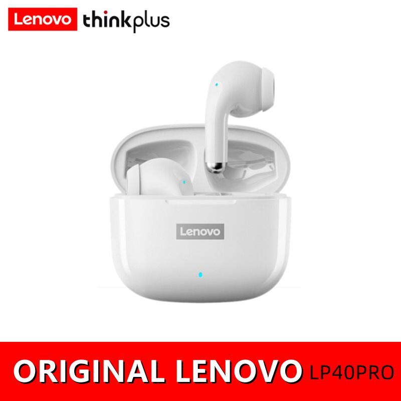 Lenovo LP40 True Wireless Bluetooth Earphone Mini Earbuds TWS - Putih