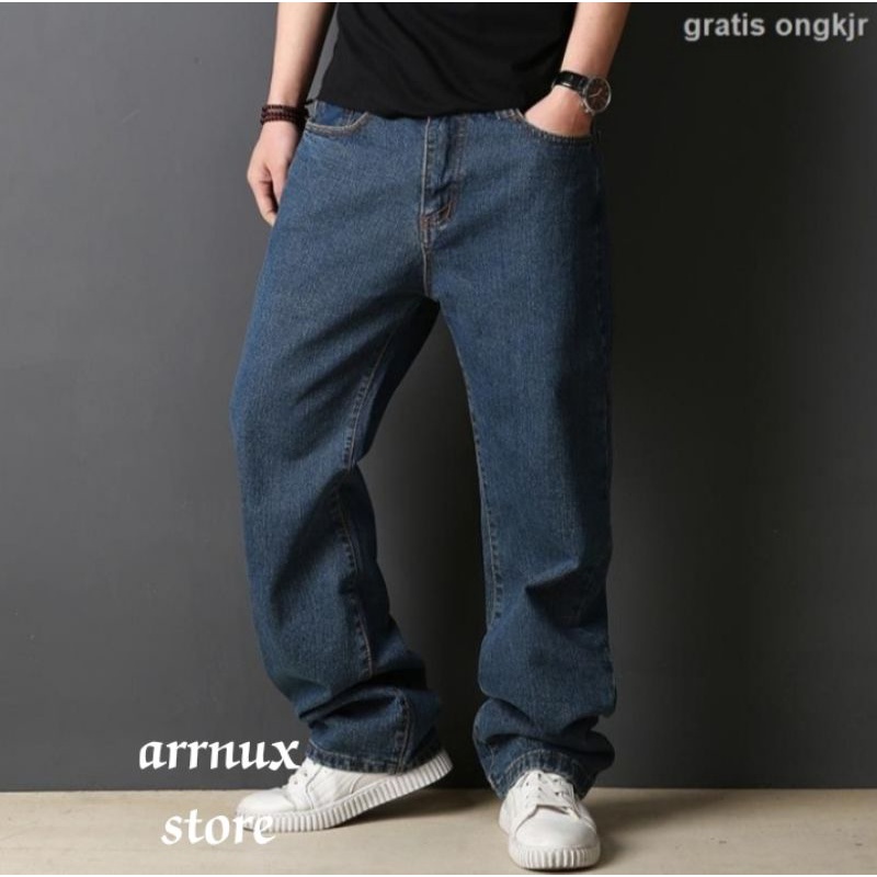 GRATIS CELANA JEANS PRIA REGULER FIT STANDAR BASIC  [100% DENIM ]6