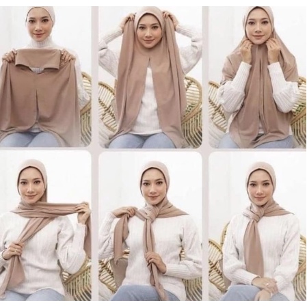 Jilbab / Hijab Segitiga Instan Jersey / Hijab Jersey premium / kerudung Segi tiga segi3 3