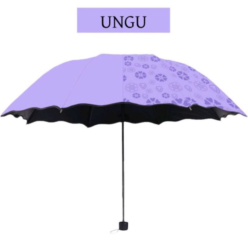 payung lipat magic berubah motif kena air