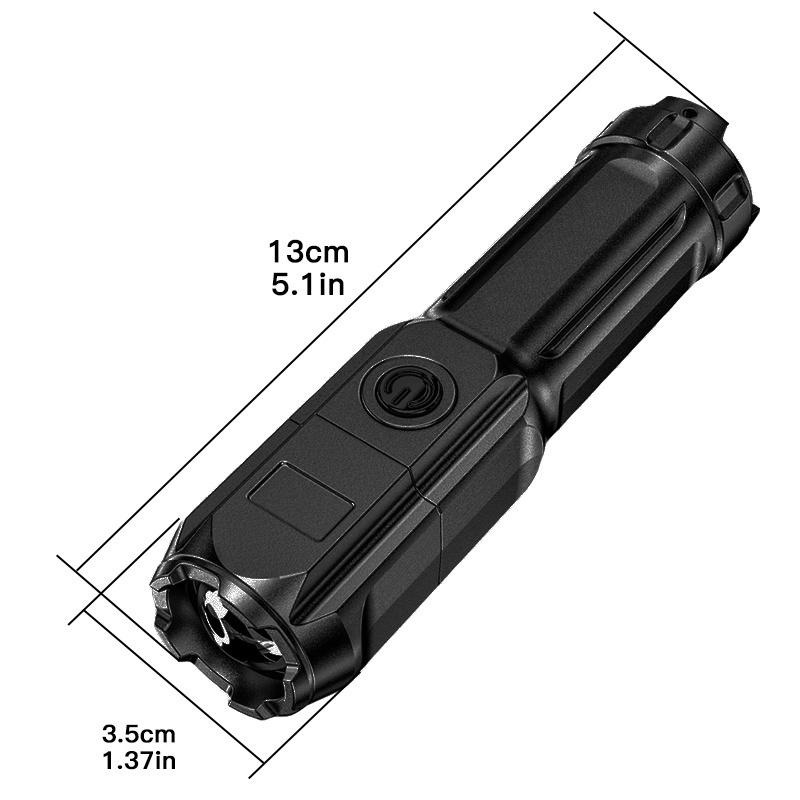 Lampu Senter Led 3 Mode Multifungsi Tahan Air Dengan Baterai 1200mAh