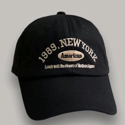 Topi Baseball Unisex Cap 1989 New York Soft Material Korean Style bisa bayar di tempat