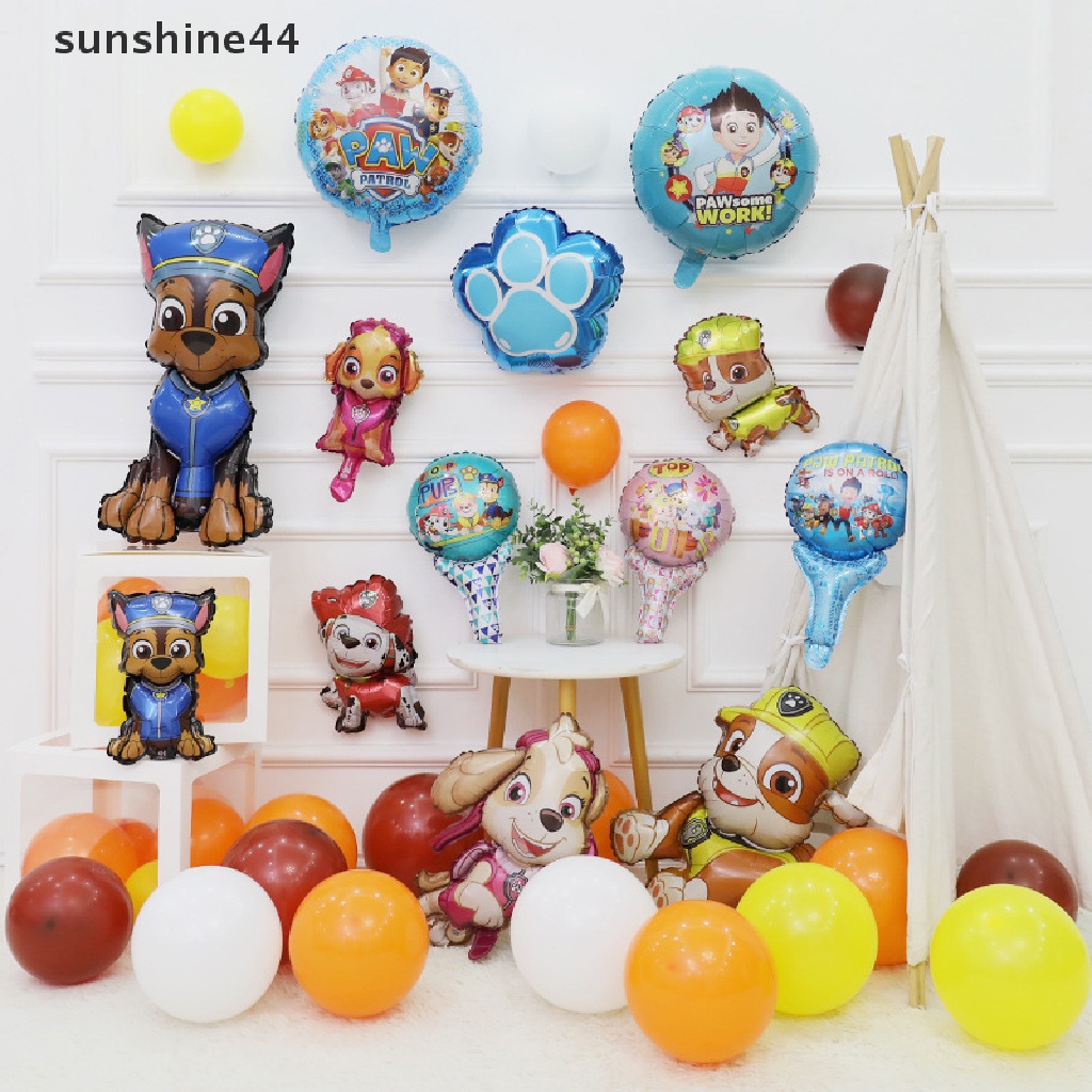 Sunshine Balon Foil Desain Kartun Patrol Chase Marshall Skye Untuk Dekorasi Pesta Ulang Tahun