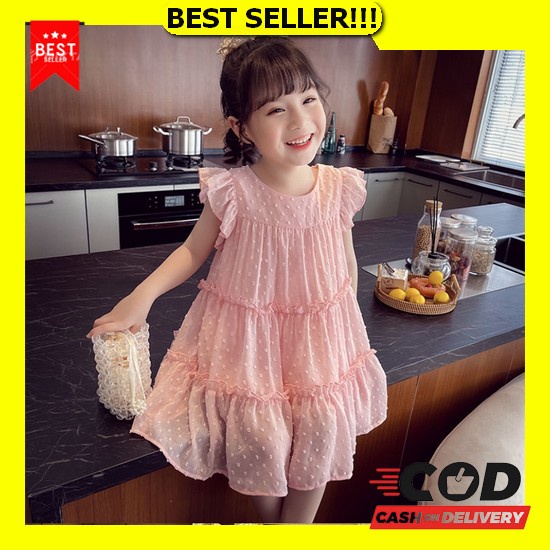 Dress Anak Kekinian Natal 2022 Murah Perempuan Dres Gaun Korea Cewek Baju Terbaru Pesta Pakaian Anak