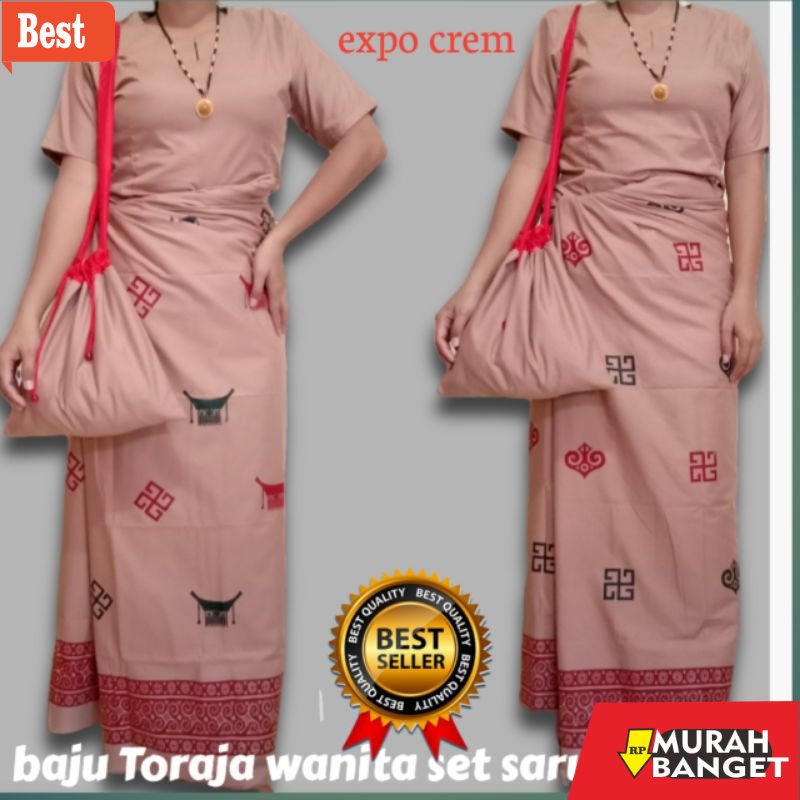 baju setelan wanita kekinian 2022 SETELAN BAJU TORAJA WANITA SET SARUNG // SET BAJU TORAJA