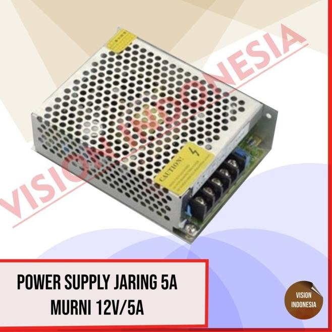 POWER SUPPLY JARING 5A MURNI 12V/5A 100% MURNI - BESAR