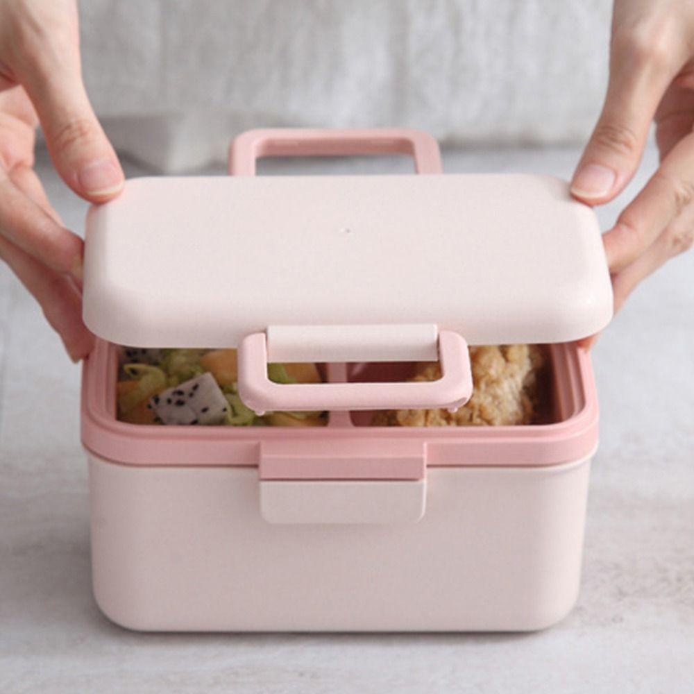 Top Lunch Box Microwavable Piknik Camping Untuk Siswa Pekerja Kantor Wadah Makanan