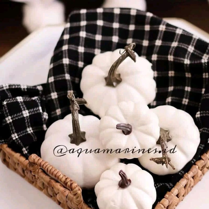 Labu Putih / labu putih latex / labu Farmhouse Artificial / white pumpkin
