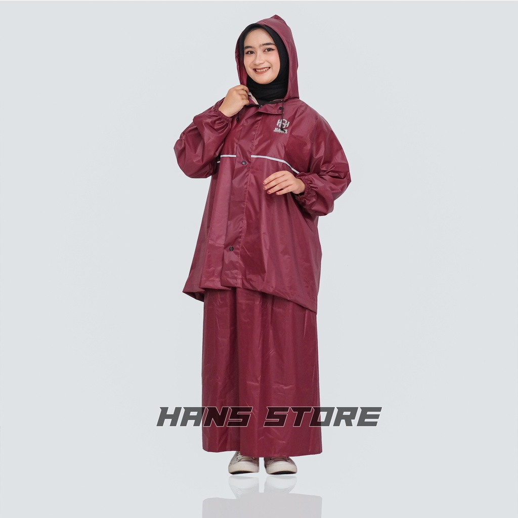 JAS HUJAN Wanita setelan baju dan rok kualitas terbaik BAHAN TEBAL By HANS