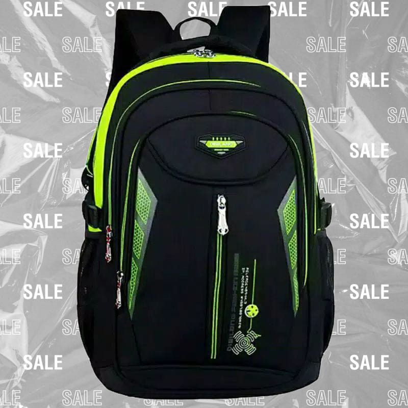 Tas Ransel Corak Disilang Unisex Tas Backpack Sekolah Kuliah Kerja