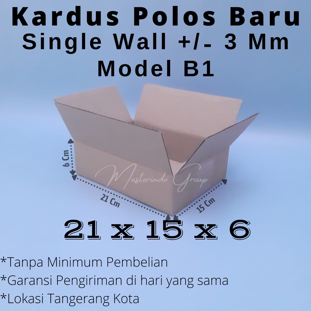 

Kardus Polos 21x15x6 Cm