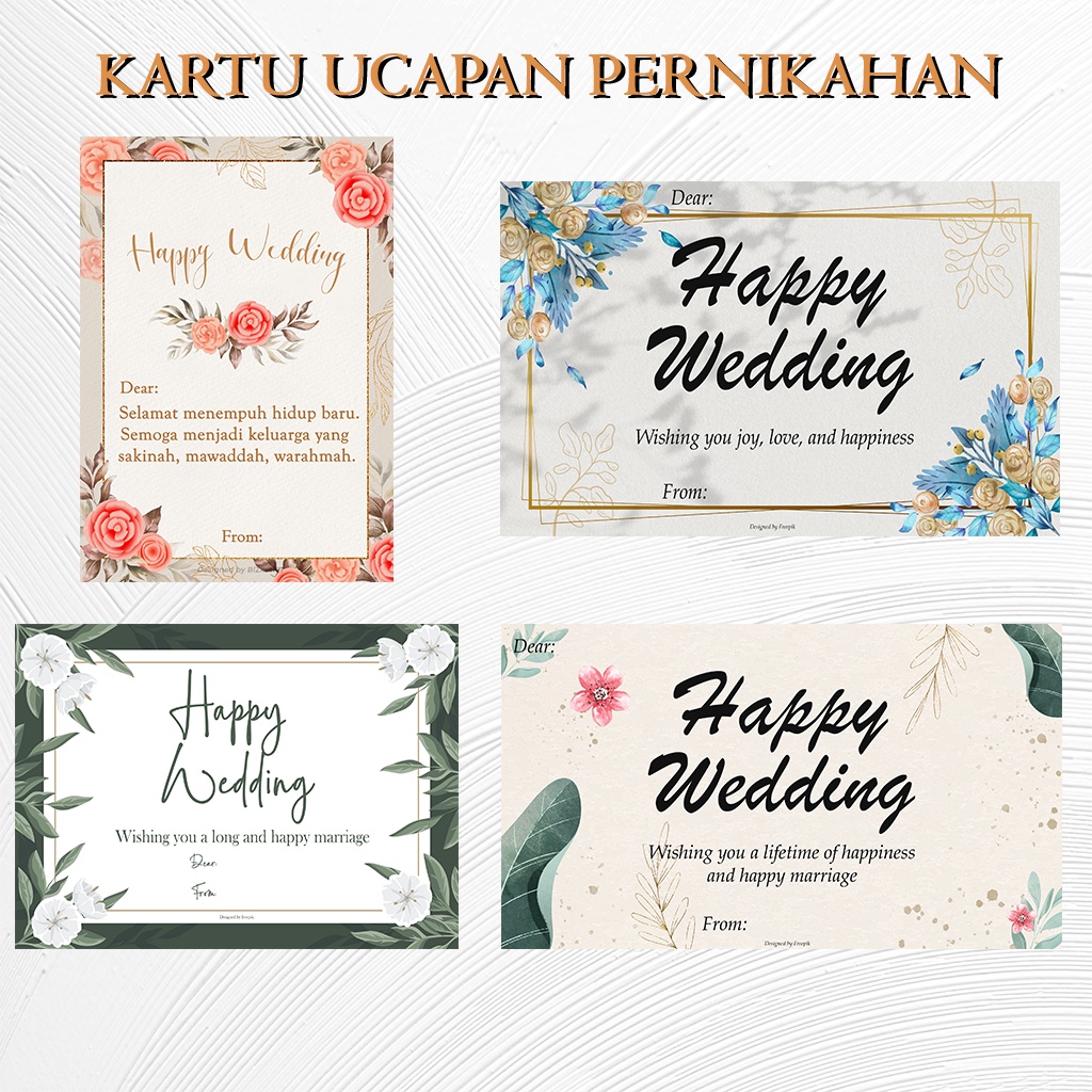 Kartu Ucapan Ulang Tahun dan Pernikahan WEDDING / BIRTHDAY CARD