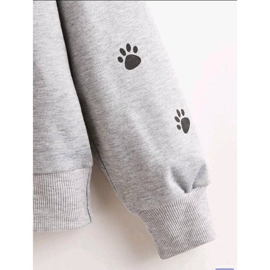 SWEATER HOODIE LUCU MEOW CAT KIYOWO WANITA KOREAN STYLE - TERBARU