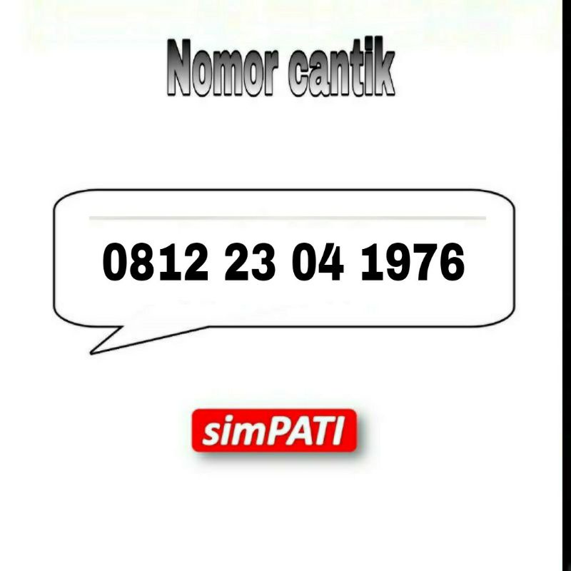 nomor cantik nomer kartu perdana Telkomsel simpati seri tahun 23 April unik keren murah 12 1223 122 