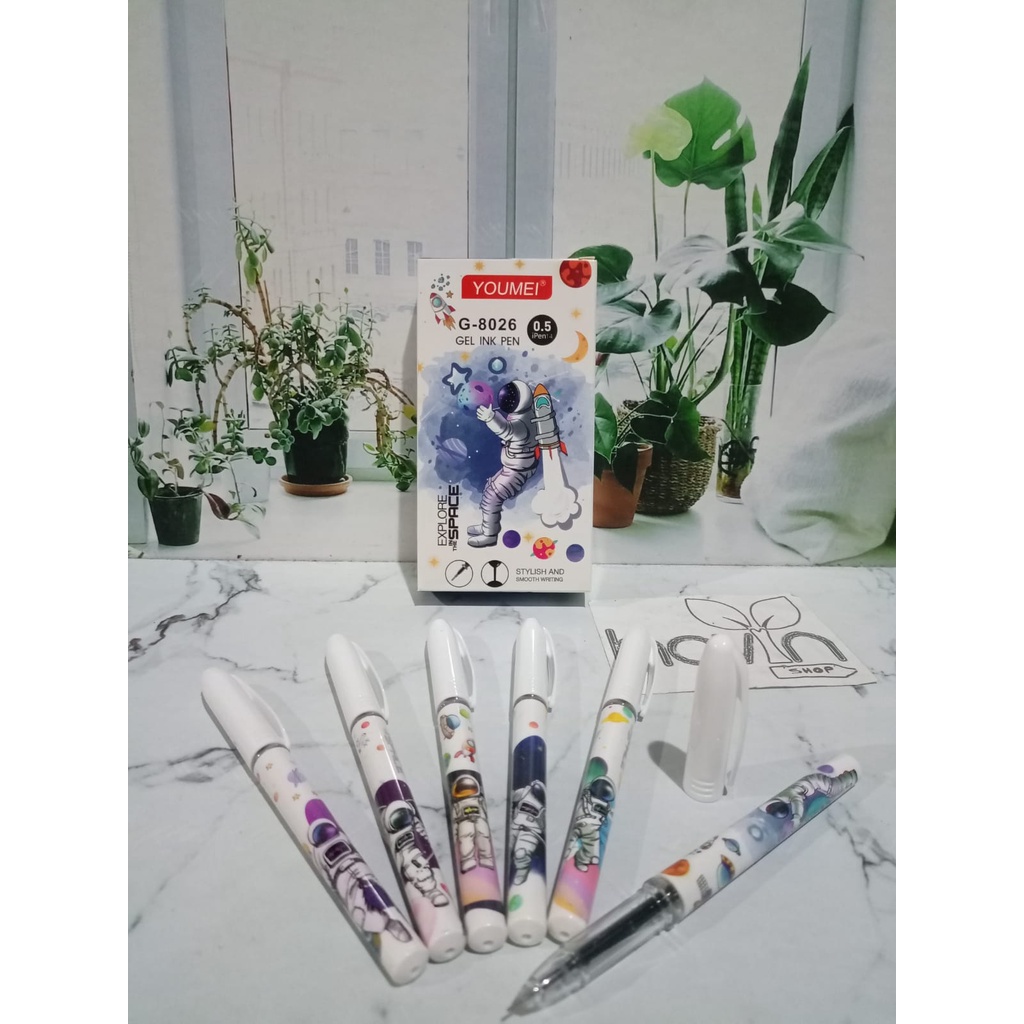

(12pc) PEN GEL motif ASTRONOUT ASTRONOT / GEL PEN