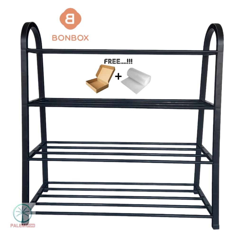 BONBOX Rak Sepatu 4 Susun Anti Karat Shoe Rack Sandal Holder Rak Sepatu Serbaguna BFS701