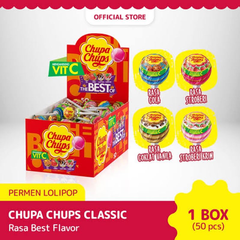 

Chupa Chups Lollipop Kemasan Baru Pouch (Bag isi 50PCS)
