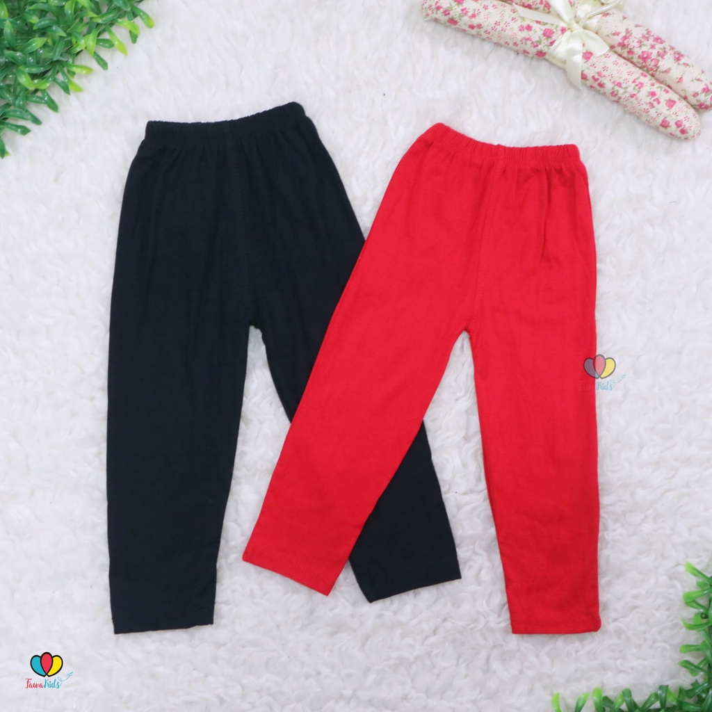 Jogger &amp; Legging Bayi-12 Tahun / CHRISTMAS Celana Merah Panjang Anak Perempuan Laki-Laki Warna Merah Lejing Laging Polos Natal Imlek Babycinnamon