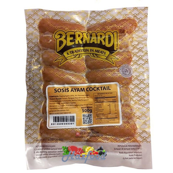 

Bernardi Sosis Ayam Cocktail / Chicken Cocktail Sausage - 500 Gram