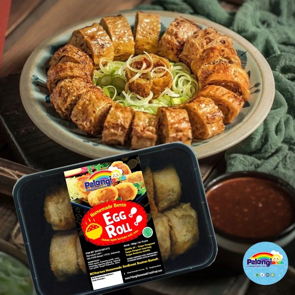 

Bento Sehat Egg Roll - Shrimp Roll - Ebi Katsu Non MSG Non Pengawet Pelangi Anak Frozenfood kemasan 350gr