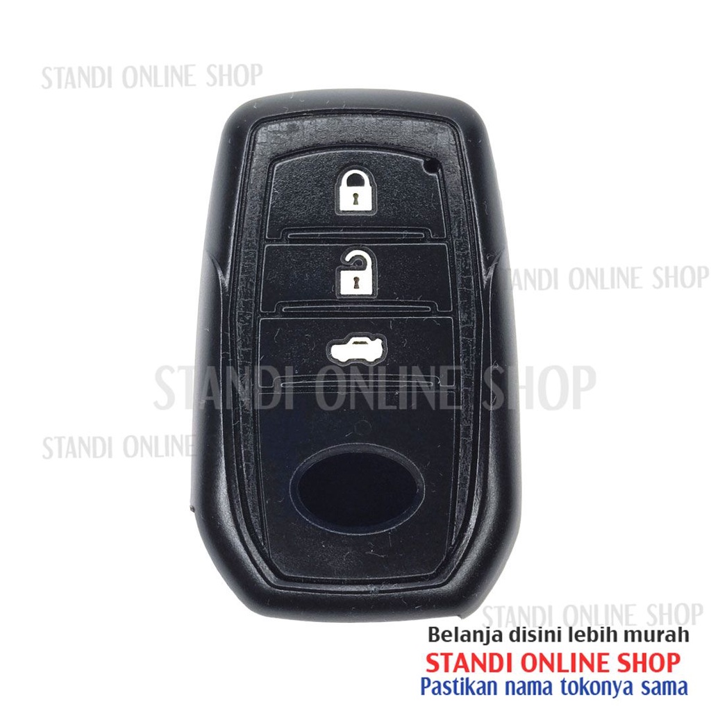 Sarung Kunci Silikon Remote Cover Carbon Smartkey Toyota All New Fortuner