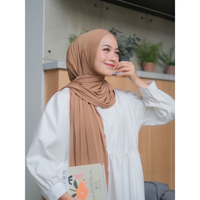 Pashmina Instant Jersey Premium / Pashmina Instan / Pashmina Malay