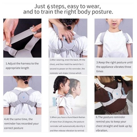 Body Harness Terapi Penyangga Punggung Penegak Tulang Belakang / Korset Smart Back Support Posture Corrector