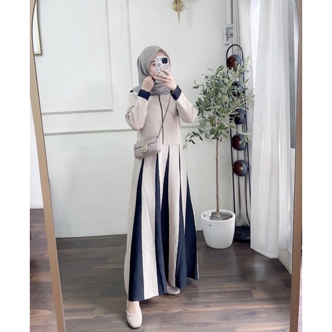 Vintage Knit Dress / Baju Gamis Rajut Wanita Import