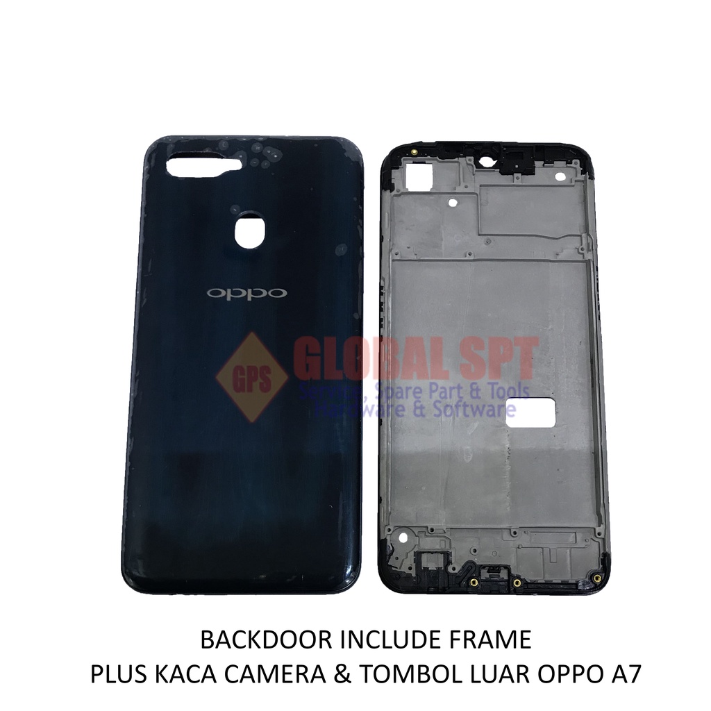 BACKDOOR OPPO A7 INCLUDE FRAME / BACK COVER / TUTUP BELAKANG