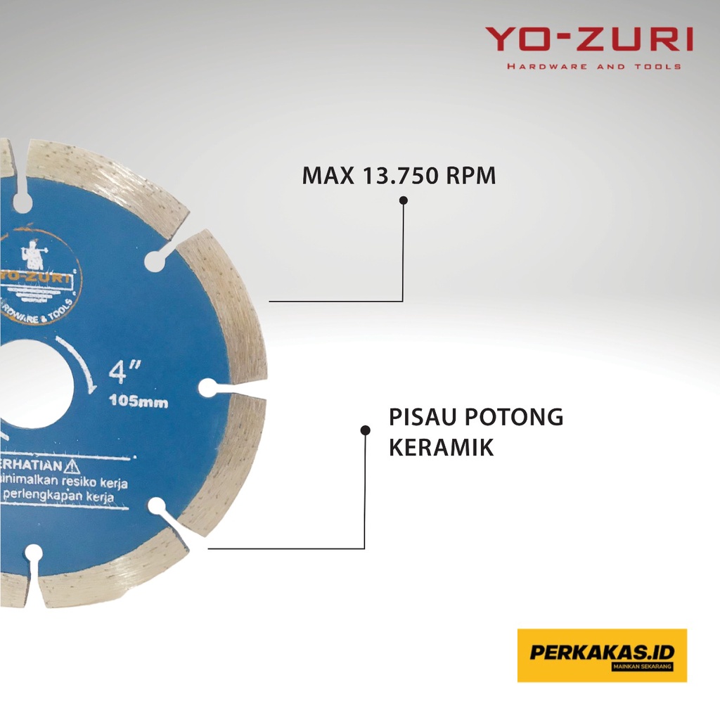 Mata Gerinda Potong Keramik Marmer Granit 4 Inch YOZURI