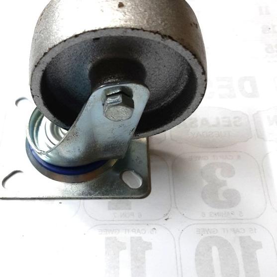 roda troli besi/roda besi untuk troli/roda besi light duty 3 hidup