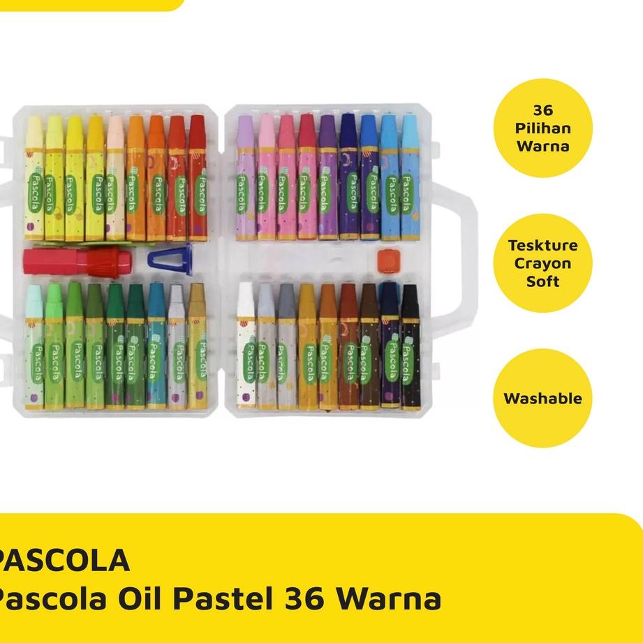 

RECOMENDED CRAYON / OIL PASTEL PASCOLA ISI 36 WARNA MURAH ღ 848
