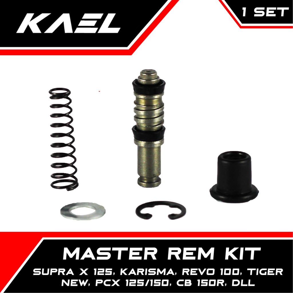 Master Rem Kit Honda Supra X-125-PGMFI-Fit New/Karisma/Revo 100/Vario 110 Karbu KVB/Scoopy FI-eSP Old/PCX 150-160/ADV/Tiger 2000/Mega Pro New Primus-Mono-Monoshock/CBR 150R-250R-250RR/CB 150 R-RR/Verza/CRF/Sonic Seal-Sil Karet Repair Kit Cakram Set