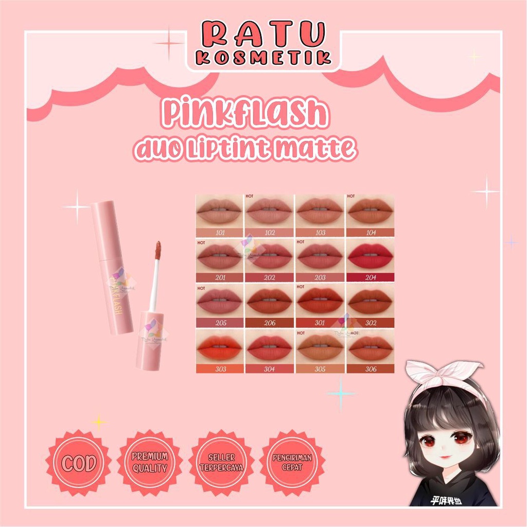 ❤ RATU ❤ Pinkflash Lip &amp; Cheek Duo Matte Tint | Liptint Lip Tint Pink Flash PF-M01