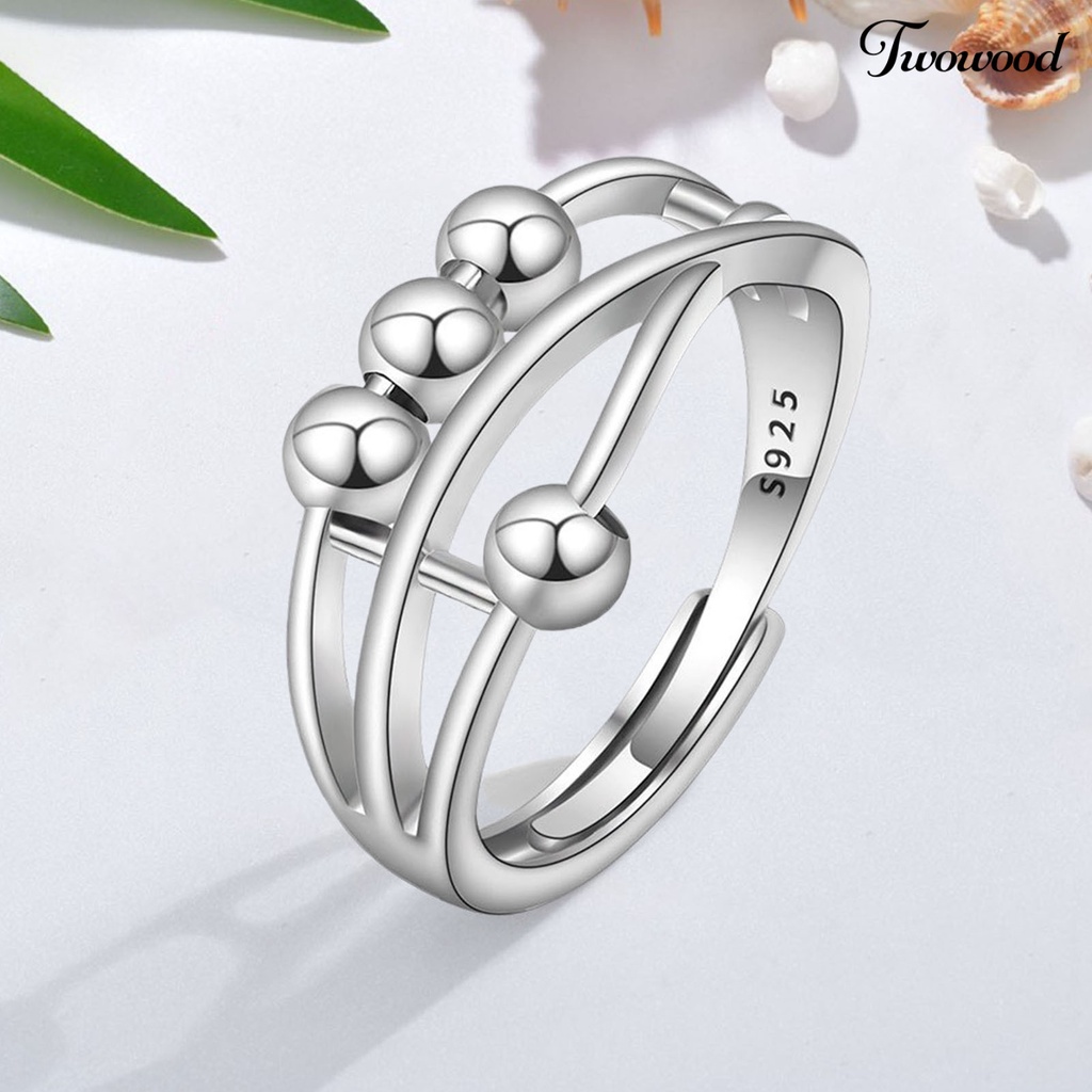 Cincin Model Terbuka Adjustable Bahan Tembaga Untuk Wanita