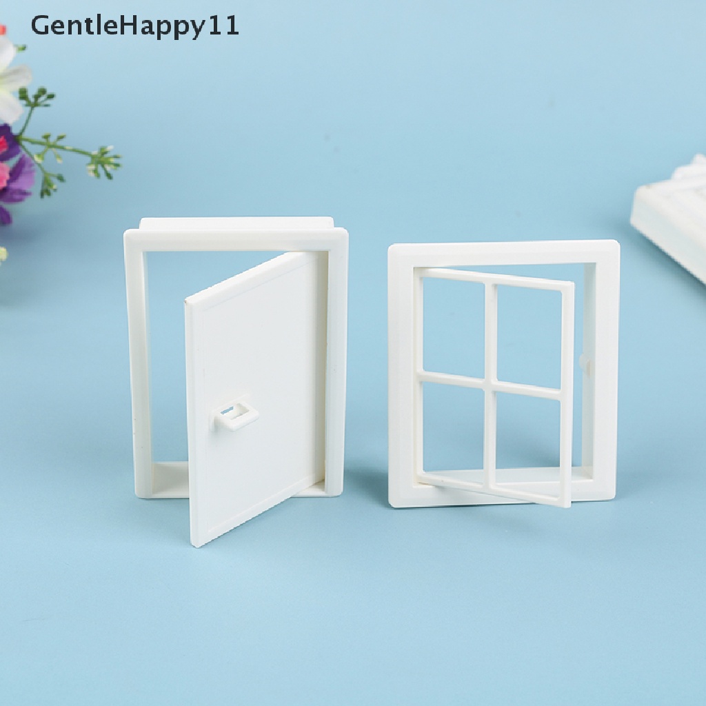 Gentlehappy Miniatur Pintu / Jendela villa Bahan Plastik Untuk Dekorasi Rumah