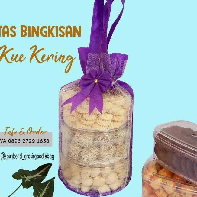 

Per 12pc Tas Toples Kue kering Spunbond Tile - muat 3 toples 500gr