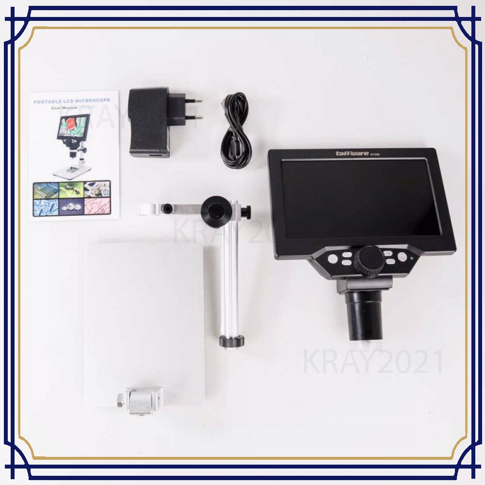 Taffware Mikroskop Digital 12MP 1200X Monitor &amp; Metal Stand - G1200