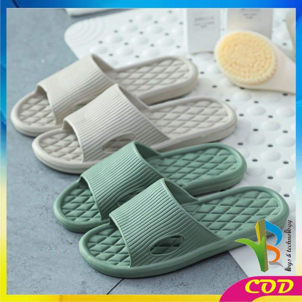 RB-S35 Sandal Rumah Berkualitas EVA Karet Polos / Sandal Kamar Mandi Berbahan Empuk Sendal Karet Couple Polos Korean Style Murah Anti Selip