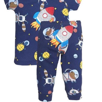 Piyama Lengan Pendek Bayi / Setelan Lengan Pendek Bayi Laki - 3-6 Bulan